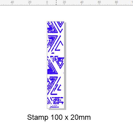 Edge Stamp 100 x 20 mm ,Stamp Rubber only, Acrylic blocks are av